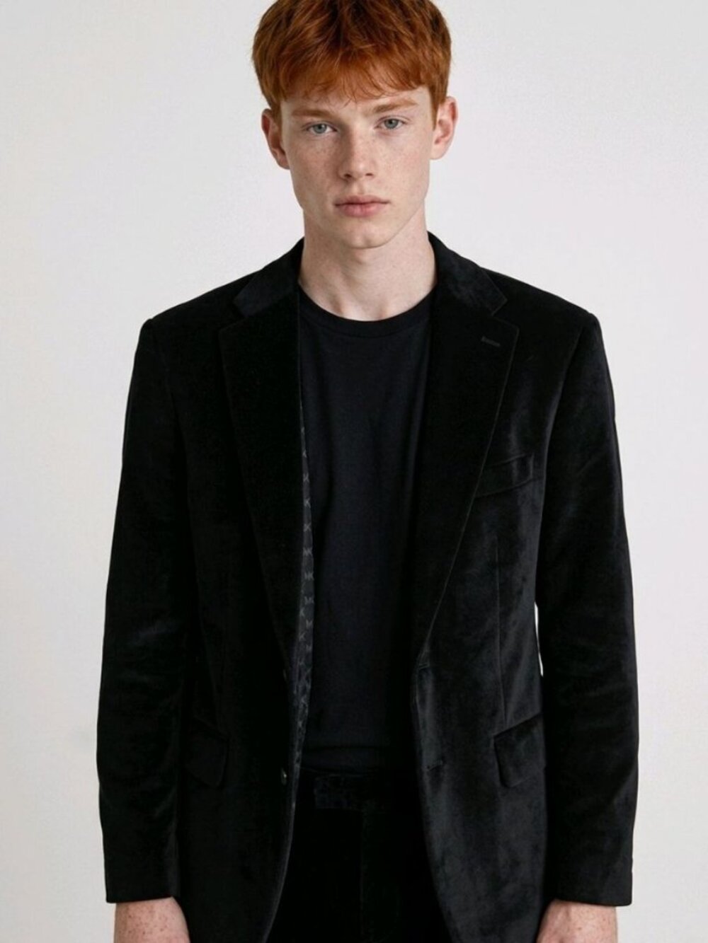 Michael Kors Men's Kent 42S Black Velvet Classic Fit Sport Coat Blazer NWT